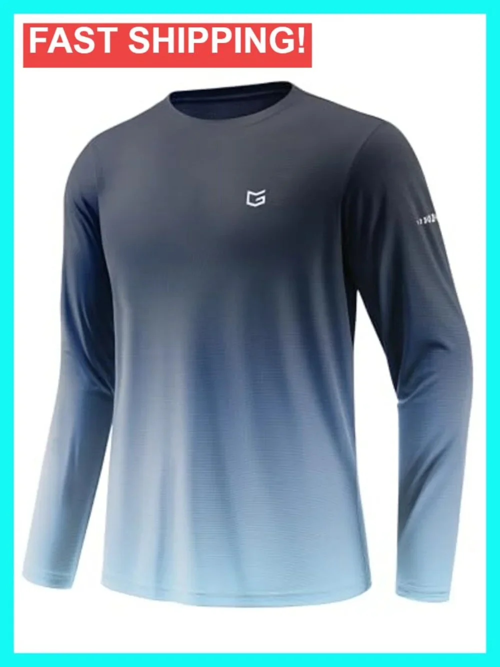 Men's UPF 50+ Long Sleeve Rash Guard Sun Protection Shirt